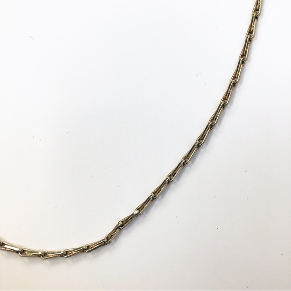 Thin anchor chain/ long link necklace in silver - Picture 3 of 7